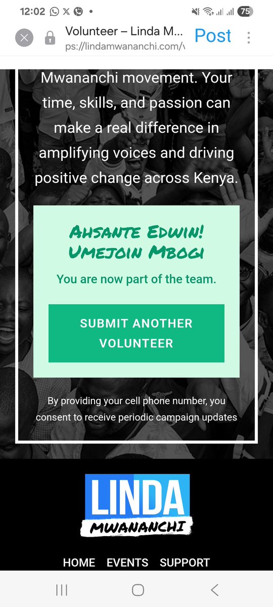 Nimejoin mbogi.........Je na wewe 

Join mbogi ASAP <a href="/LindaMwananchi_/">Linda Mwananchi</a> 

Pamoja telete Mageuzi