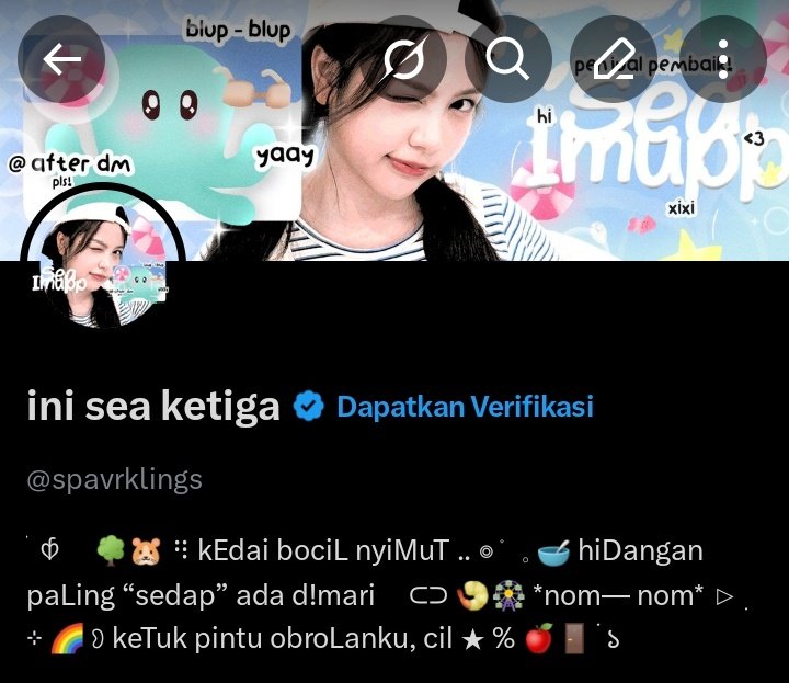 fairysbeby's tweet photo. — help rt thank u. . .
haii yang cari sea @.svparklings, @.meirsje, @.spavklings kalo ad yg dm di salah satu akun ini aku pindahan disini yaa! (pindahan lg hiks) dan aku mencari mutualan lama dan baru >__O

#zonauang https://t.co/r3boZrIU9J