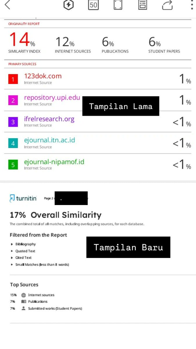 Mpiww cek turnitin/plagiarisme tweet media