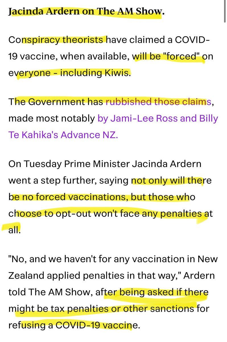 pennymarienz's tweet photo. 🚨Warning: This article contains propaganda:
This Stuff article from September 2020 has not aged well for Jacinda Ardern OR Stuff reporter Dan Satherley. #covid19 #nzpol #turnardern #defundmsm https://t.co/cNEGTqv4IC