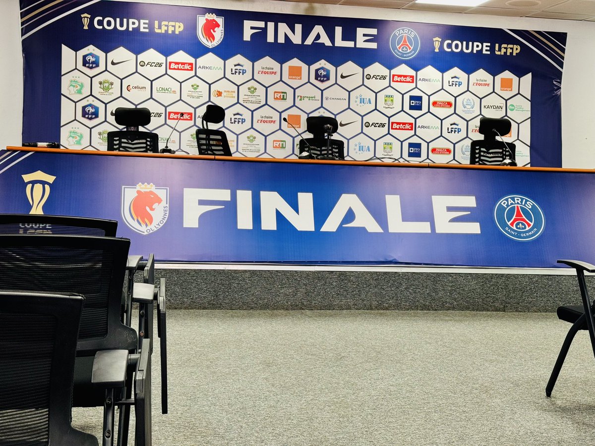 🎙️La conférence de presse de la finale de la Coupe de la Ligue Féminine de Football Professionnel (LFFP).

OL Lyonnes face au PSG, première édition historique ce samedi 14 Mars au stade Félix-Houphouët-Boigny.
