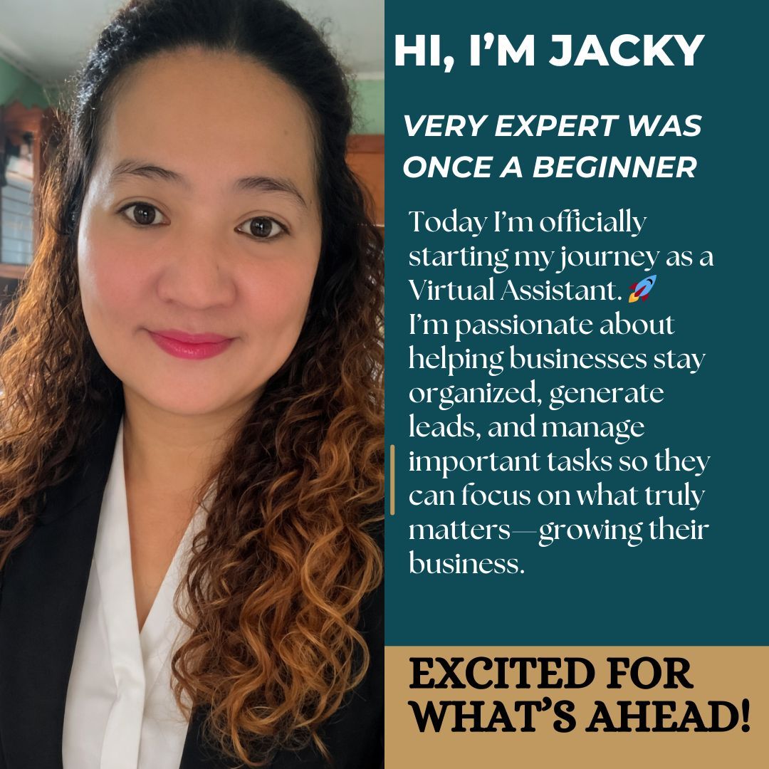 JEmata55678's tweet image. "Helping busy entrepreneurs save time and grow their business.” 
Follow my journey and connect! 
#VirtualAssistant #FreelancerLife #VAJourney #OnlineWork #RemoteWork