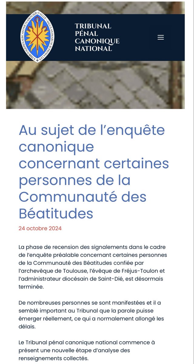 Collectif victimes béatitudes tweet media