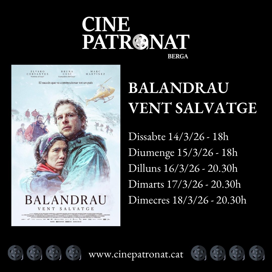 🏔️ El 30 de desembre del 2000, un grup d'amics es disposen a ascendir el Balandrau. El sol acompanya els muntanyencs fins que, en qüestió de minuts, tot canvia de manera imprevisible.

🎞️ “Balandrau, vent salvatge”
🗓️ 14, 15, 16, 17 i 18 de març de 2026
🎦 Al Patronat - Berga