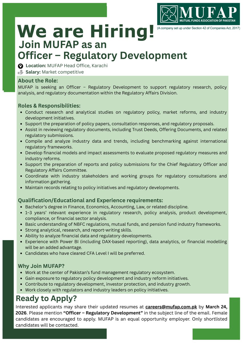 Mutual Funds Association of Pakistan (MUFAP) tweet media