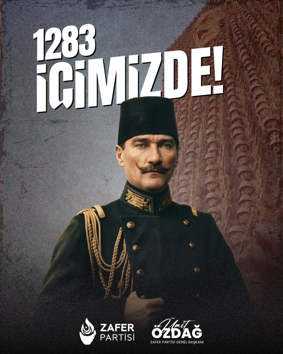 13 Mart 1899, Türk tarihinin dönüm noktalarından biridir. 

1283 yaka numaralı öğrenci Mustafa Kemal Atatürk, Harbiye saflarına katılmıştır.

Zafer Partisi olarak; O'nun askeri dehasını, sarsılmaz disiplinini ve vatan sevgisini siyasetimizin merkezinde tutuyoruz. 

Bize büyük bir