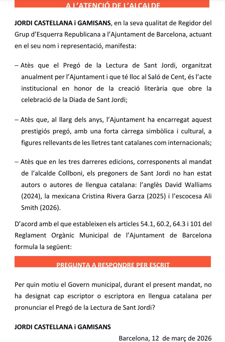 Jordi Castellana i Gamisans tweet media