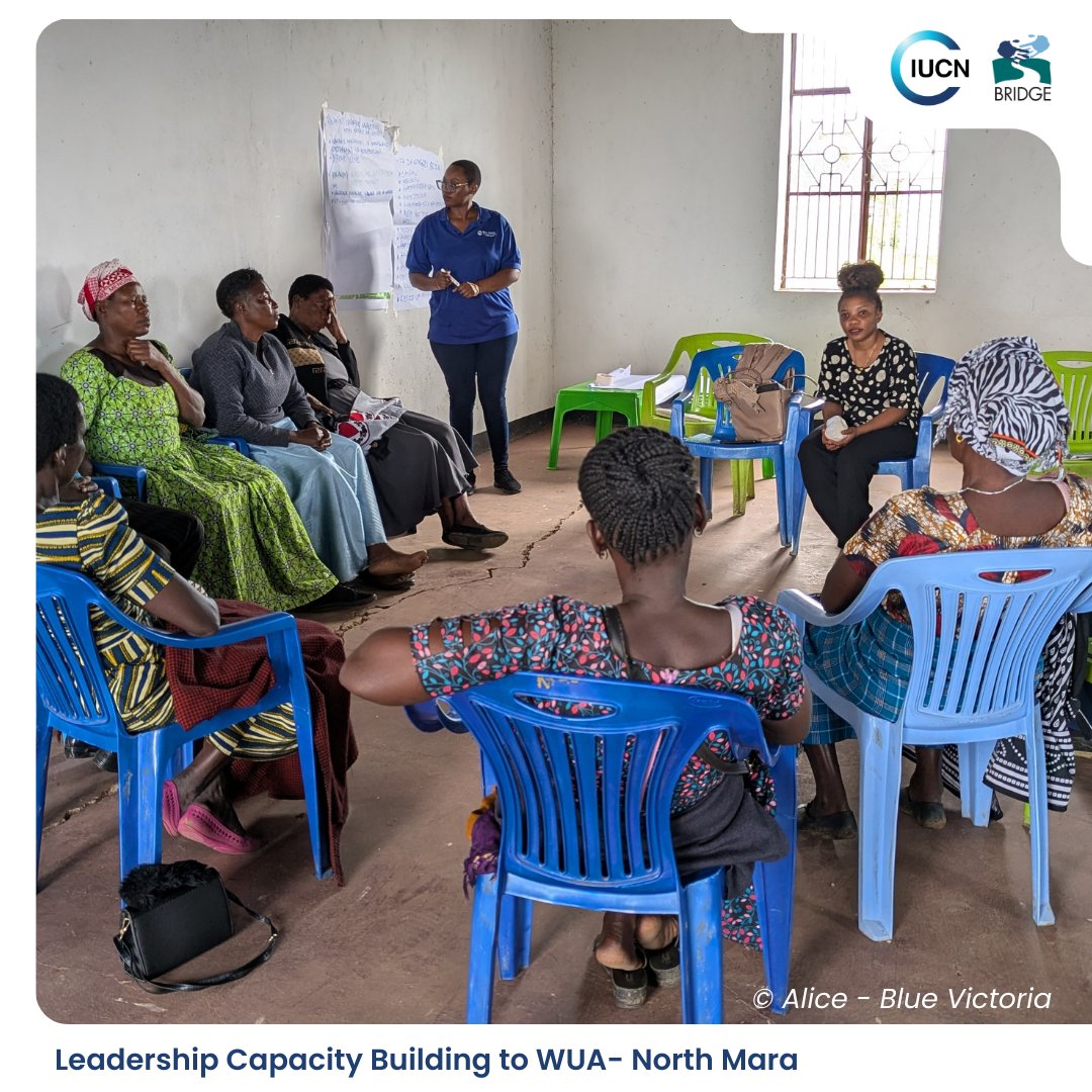 BlueVictoriatz's tweet photo. Blue Victoria, in collaboration with Lake Victoria Basin Water Board (Mara Catchment), conducted a capacity-building session for the North Mara Water User Association (WUA), which brings together 8 villages in the Mara River Basin. The session involved 10 participants (7 women and 3 men) and focused on strengthening women’s leadership and inclusion in water governance.
The Vice Chairperson, Seproza Charles, who has served in leadership for 11 years, highlighted key challenges facing women, including limited space to speak in community forums, fear and internal barriers among women themselves, and lack of access to education.
Participants were reminded of their important roles, such as protecting water sources, initiating water-related projects to build resilience, promoting environmental conservation education, and taking action against violations of water protection laws. Women expressed appreciation for the training, noting it boosted their confidence to engage in leadership and decision-making. They also requested continued outreach at the village level.

This project is possible thanks to the support from @IUCN  through the
#BRIDGEGrants, strengthening women’s leadership in transboundary water cooperation.

#BRIDGE #IUCN #TransboundaryBasins #InclusiveWaterGovernance #WomenLeadership #WaterStewardship #MaraRiver #BlueVictoria #GenderInclusion @IucnE