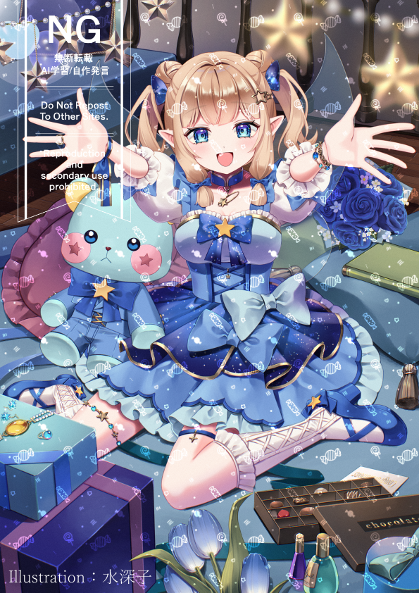 🩵お仕事🩵
星空 希空さんのお写真撮らせていただきました！
素敵なお部屋でプレゼントに囲まれて２周年のお祝いをする希空さんです！