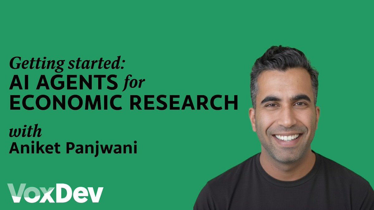 JeremyNguyenPhD's tweet photo. 1/ Want a 60 min crash course on Claude Code and Codex for economic research?

I reckon it's worth checking out for researchers, even if you're not an economist.
Aniket Panjwani goes through a starting exercise and mistakes to avoid.

Recording below, slides in first comment. https://t.co/C2cpAMyOEd