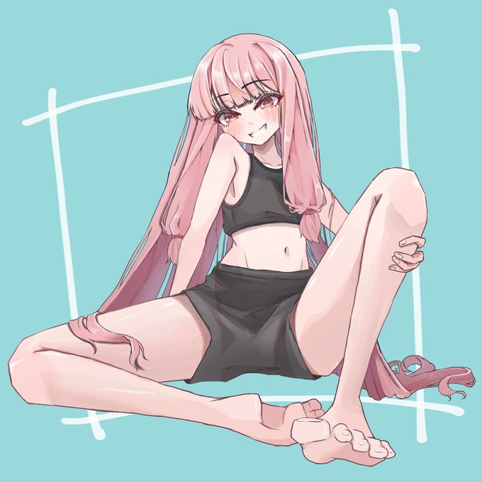 #片膝立てポーズを上げたら皆も上げてくれる 