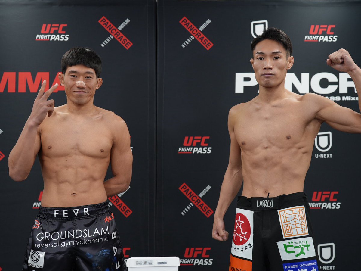 _PANCRASE_'s tweet photo. ❌PANCRASE 361❌ 
📣計量結果⚖️ 
第4試合　フェザー級5分3R 
🟥岡田拓真　65.95kg 
🟦清水博人　65.75kg
 #pancrase361
 🗓️3月14日(土) 
🏟️横浜武道館 
▶️@UNEXT_fight @UFCFightPass https://t.co/HzuDXjtZAw