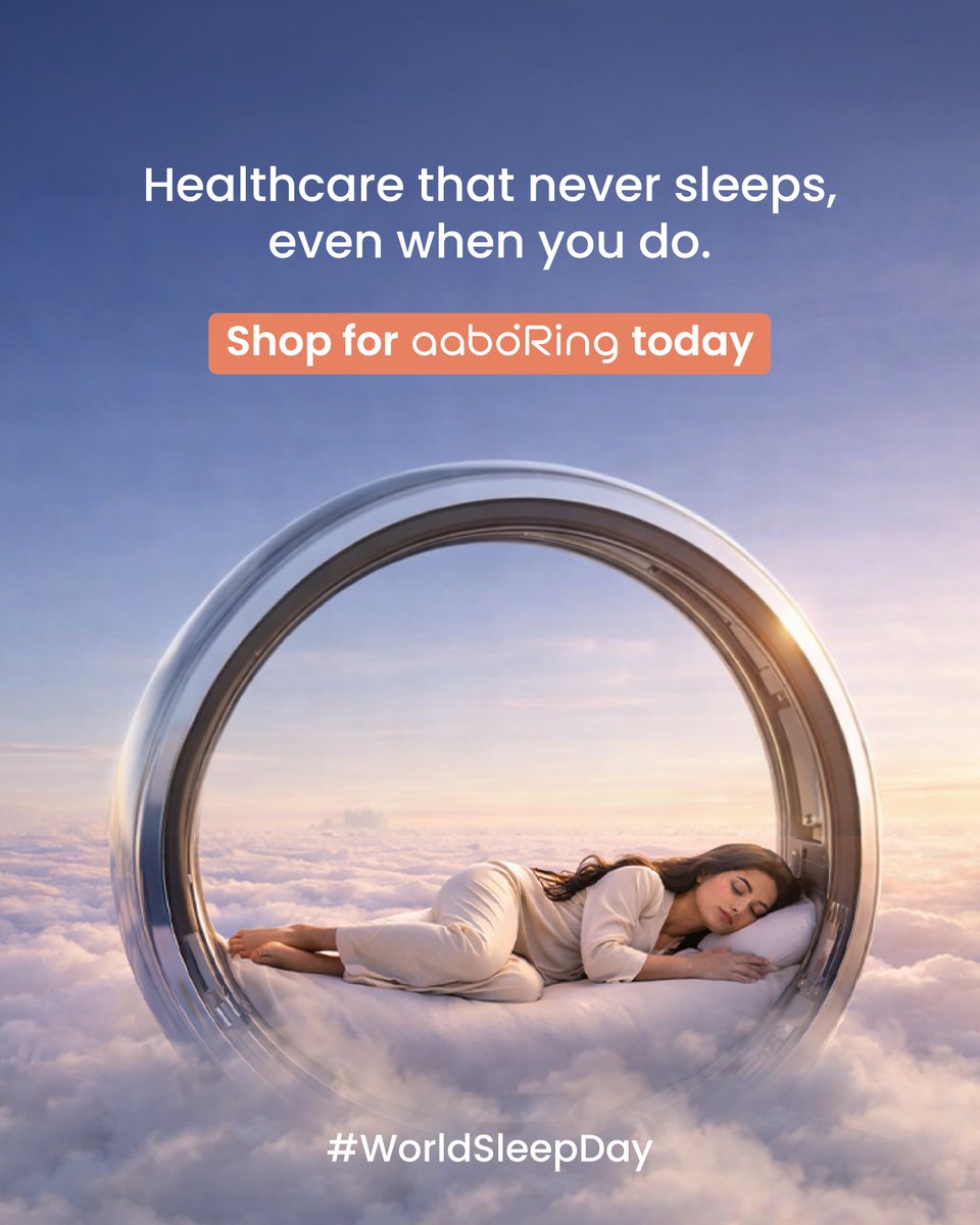 aabo_in's tweet photo. This World Sleep Day, look beyond the number of hours and understand the quality of your rest. With aaboRing’s proprietary Sleep AI, track your sleep and receive REM and light sleep-related insights to understand how your body truly rests. Shop for aaboRing today! https://t.co/eTruoVMZK5