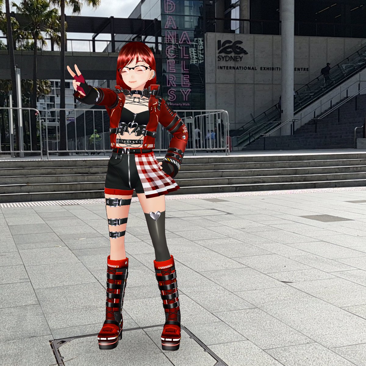LynxRaide's tweet photo. One more day until #AnimagaSydney!

Low key kicking myself for not putting Asche in Fox Corp.'s Tifa outfit to do some cosplay shots... 😩

#VRoid #VRoidMobile https://t.co/i2TqwjoPXC