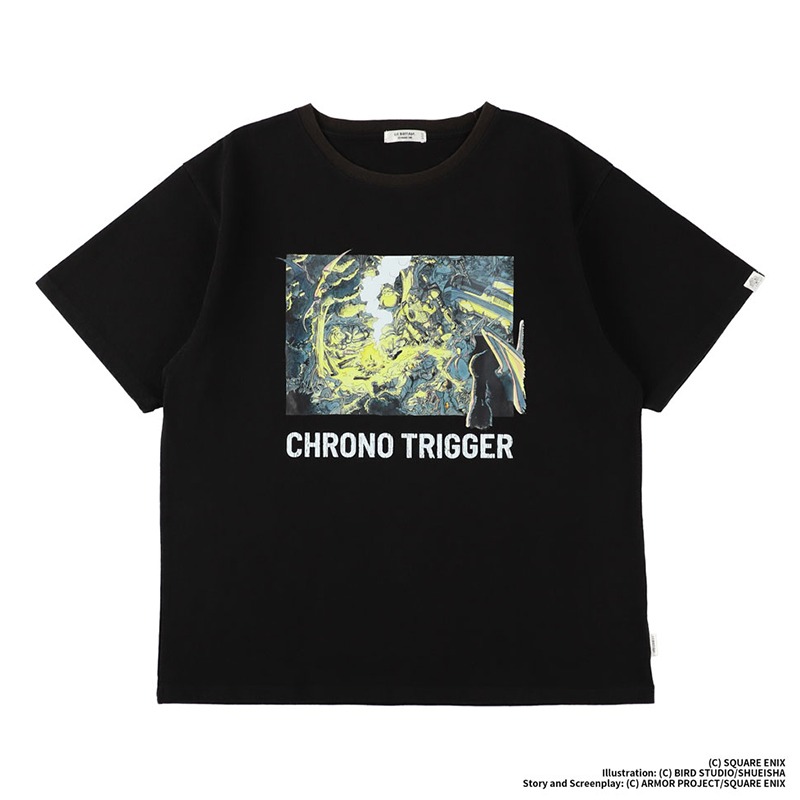 squareenix_jp's tweet photo. ＃クロノ・トリガー時を超える旅人
キャンペーン実施中 

賞品のご紹介🎁

4⃣CHRONO TRIGGER x Lit Baff Apt. - Fade Black Tee

アパレルブランド「Lit Baff Apt.」による鳥山明氏のイラストを使用したデザインTシャツです。
※当選後にサイズをお選びいただけます

⏰3月16日まで