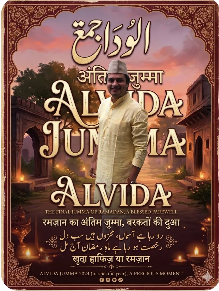 khansamman's tweet photo. As we say goodbye to Ramadan, let us continue to spread kindness and prayers. Alvida Jumma Mubarak https://t.co/Oy7tOxQCYk