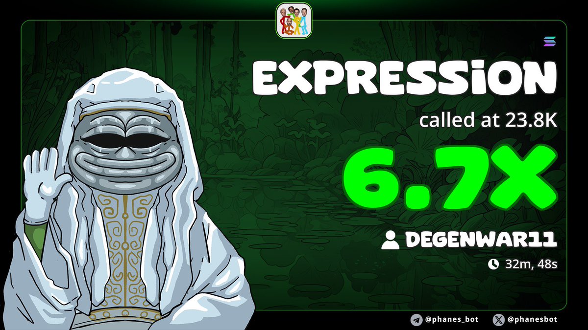 DegenWar01's tweet image. 6x profits on my alpha call on #EXPRESSION

CA&amp;gt;&amp;gt; 3VgL5HHqhmPJM1BJjZLo1e2CosM233zcL3HB3PiKpump
#memecoin #solana #Degen