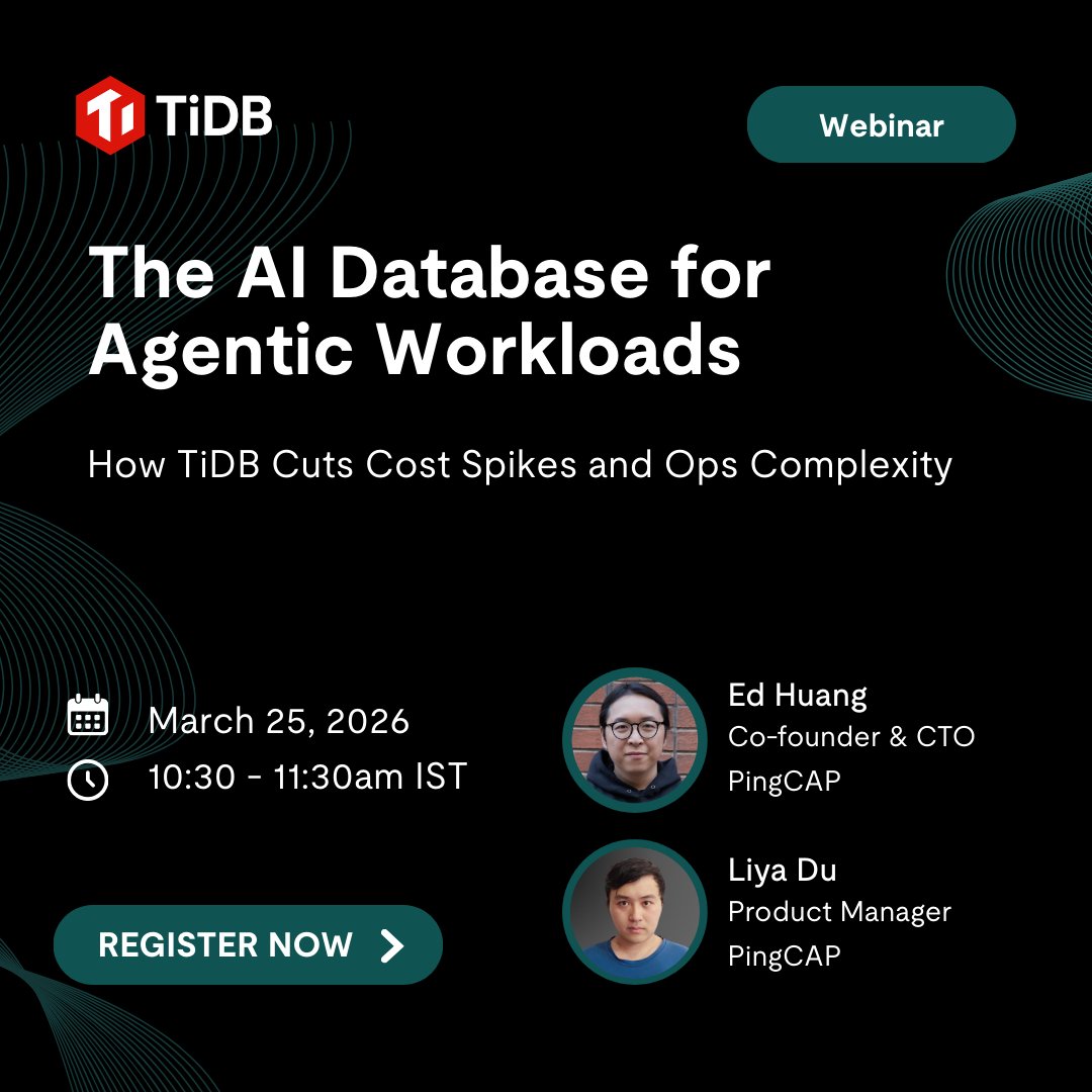 TiDB, powered by PingCAP tweet media