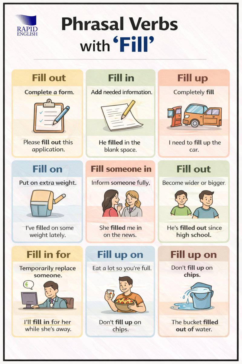 Phrasal Verbs Start With 'Fill'