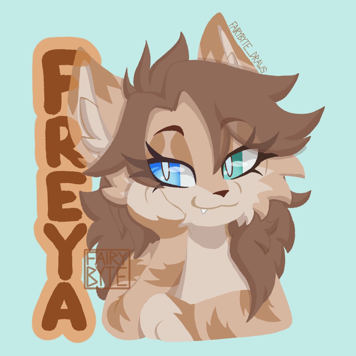 Droopysmoo's tweet photo. My sona Freya, done by on @Fairbyte_Draws on etsy https://t.co/RFVn3ryb1V