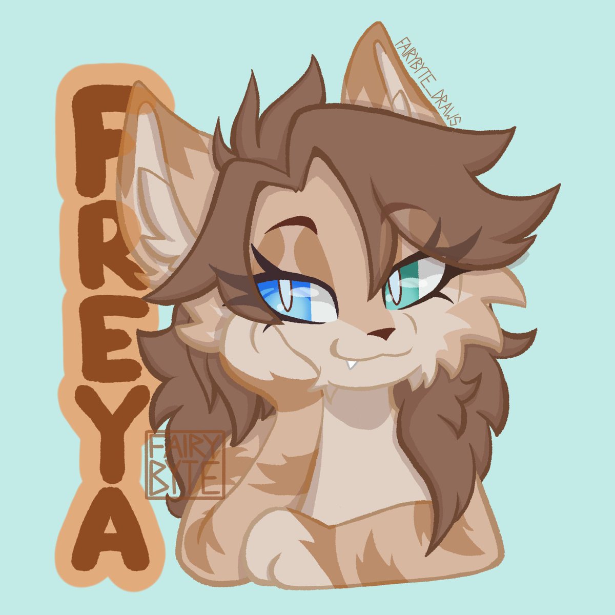 Droopysmoo's tweet photo. My sona Freya, done by on @Fairbyte_Draws on etsy https://t.co/RFVn3ryb1V