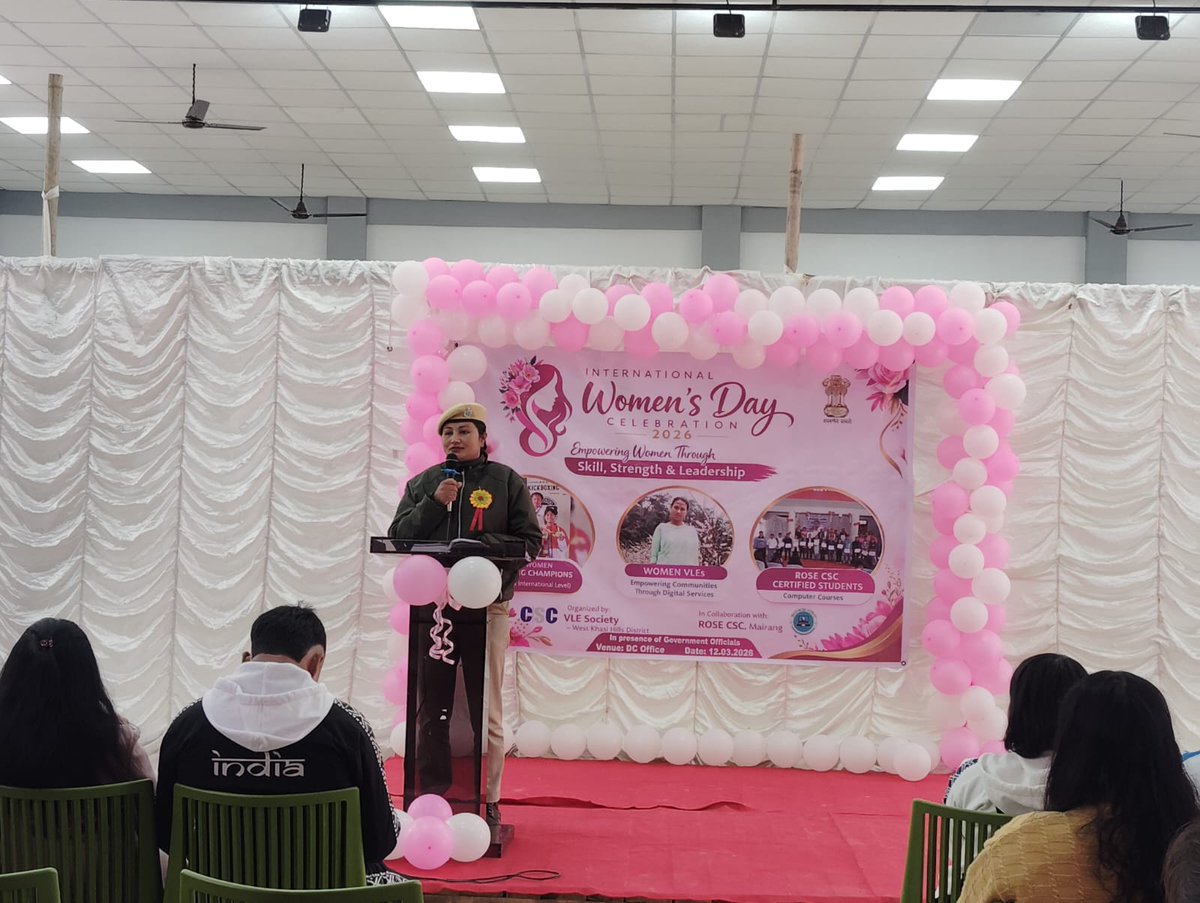 EasternDef's tweet photo. International Women's day celebration organised by VLE West Khasi Hills in collaboration with Rose CSC at Multipurpose hall, DC office, EWKH
@MeghalayaPolice https://t.co/ZbL0LdZiXN