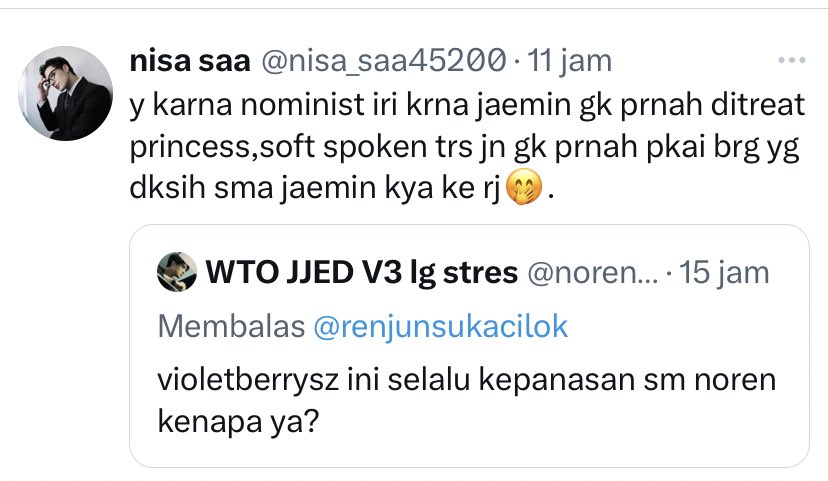 chochonanaje's tweet photo. @nisa_saa45200 kak km ngetik begitu tp ga lama kemudian bikin twt begini lol 🤣 https://t.co/N5urscMvId