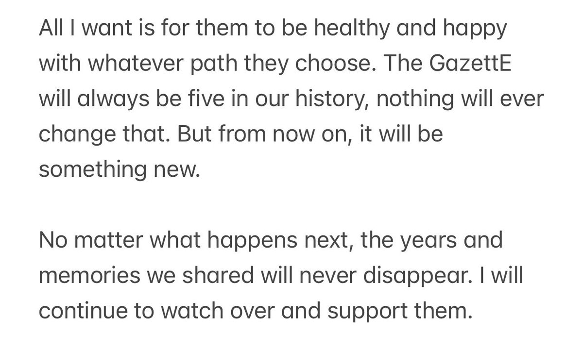 Just some personal thoughts about the current situation.
#theGazettE