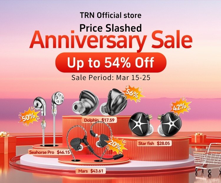 <a href="/TrnAudio/">TRN Official（AliExpress）</a> big event anniversary sale starting on March 15-25, up to 54% discount on their devices.
I teamed up with TRN to giveaway 🎁 a TRN Dolphin
To enter:
-Follow <a href="/TrnAudio/">TRN Official（AliExpress）</a> and <a href="/i_am_pelumi/">olayinka oluwapelumi</a>
-Like, Repost
- Tag your friends 
1 Winner picked on Mar 26 🎊🎊
#TRN #HIFI #Giveaway