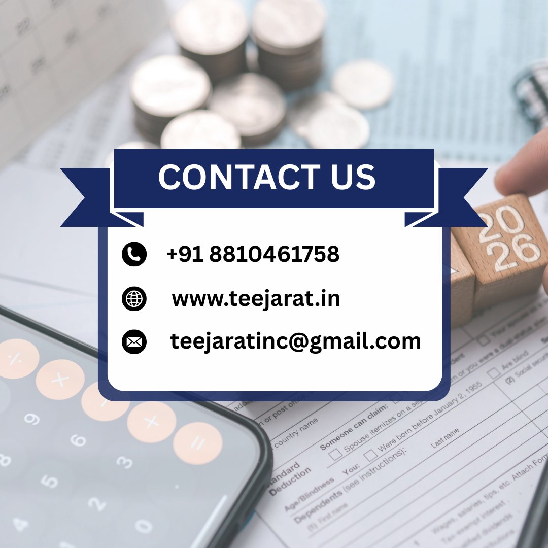 TeejaratA50936's tweet image. If you want professional support for tax filing, financial planning, or compliance services, we’re here to help.

 DM us today for expert assistance.
📞 +91 8810461758
🌐 teejarat.in

#TaxSavingTips #FinanceKnowledge #IncomeTaxIndia #teejarat #FinanceStrategy