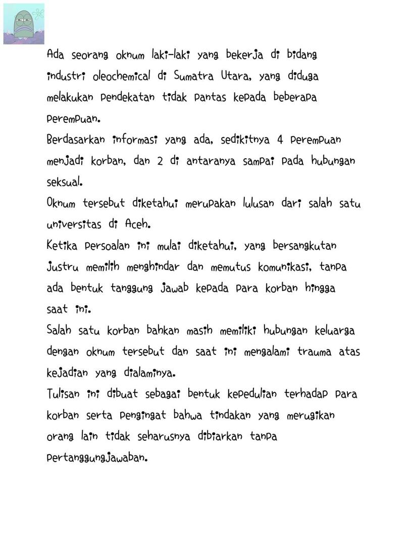 tanyakanrl's tweet photo. 💚 Bantu viralkan mana tau ada korban yang lain 🙏🏻 https://t.co/Z9D2lLq2Ew