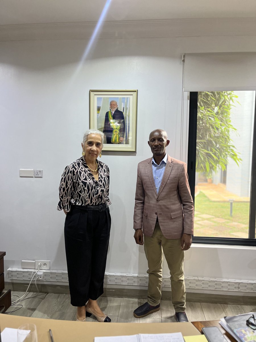 DenisBikesha1's tweet photo. I am glad to have met ⁦@IVG2909⁩, Brazilian Ambassador to Rwanda. We discussed legal education, research and publication projects in Rwanda. As Chief Editor, I introduced to her the work of Rwanda Law Journal and ADR projects including mediation. Thank you so much. https://t.co/WkoThw0BM5