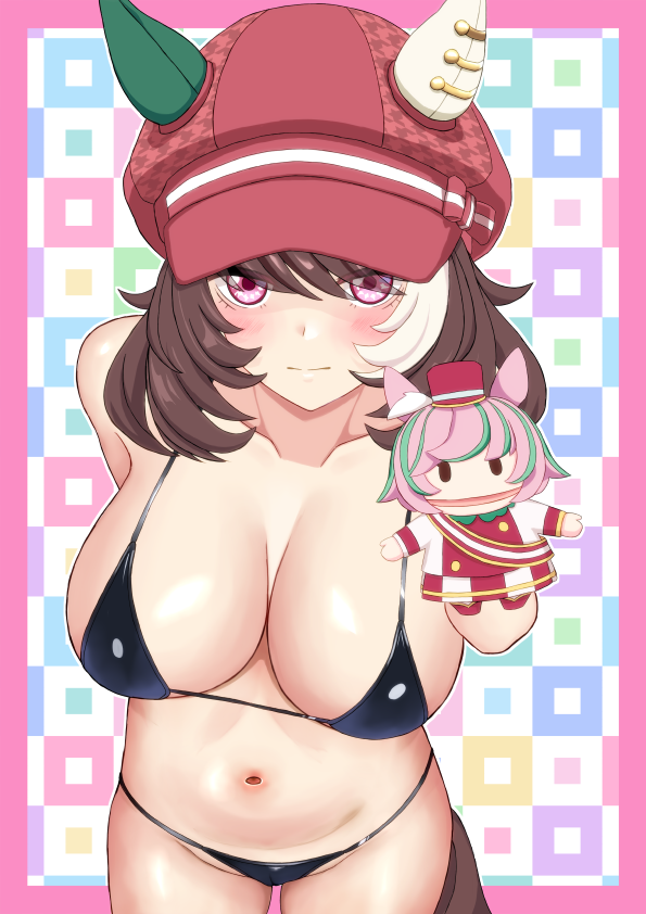 narukamiruka's tweet photo. 今週の一枚！
【ウマ娘】水着のマルシュロレーヌ https://t.co/WMBUPXkuuL
