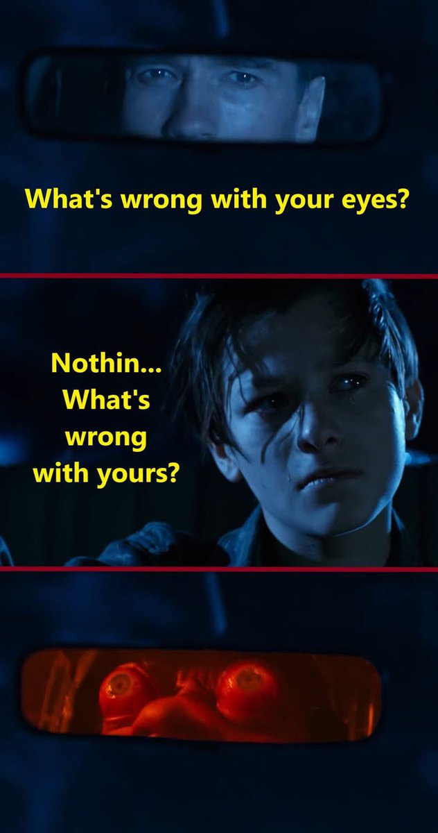 What’s wrong with your eyes? This was an hour at work well spent! #terminator #totalrecall #arnoldschwartzenegger