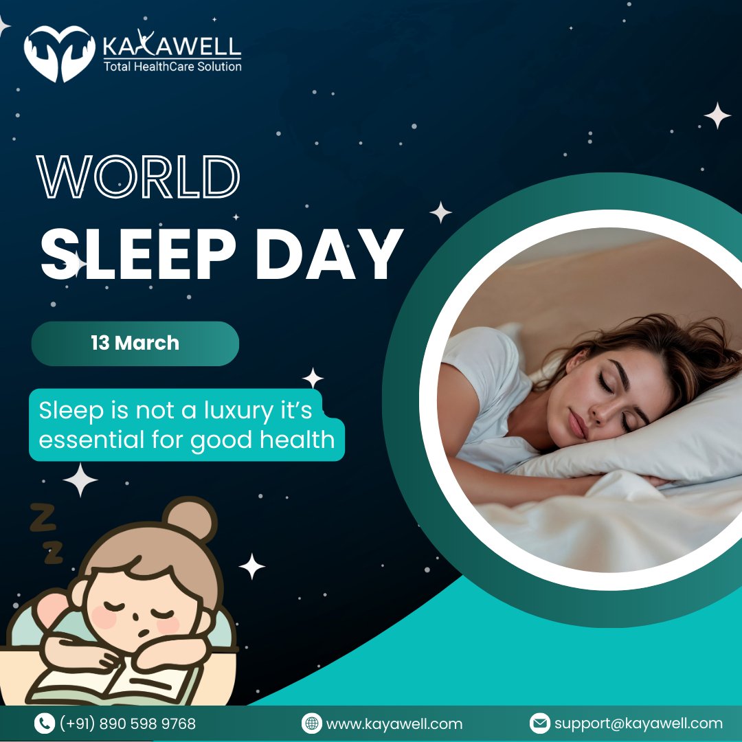 KayaWellHealth's tweet photo. Sleep is the foundation of good health 😴

On World Sleep Day, let's remember that quality sleep is just as important as diet and exercise. 
💤 Make sleep a priority today for a healthier tomorrow.

#WorldSleepDay #HealthySleep #BetterHealth #SleepWell #Kayawell #HealthAwareness https://t.co/rgtCmOQGPV