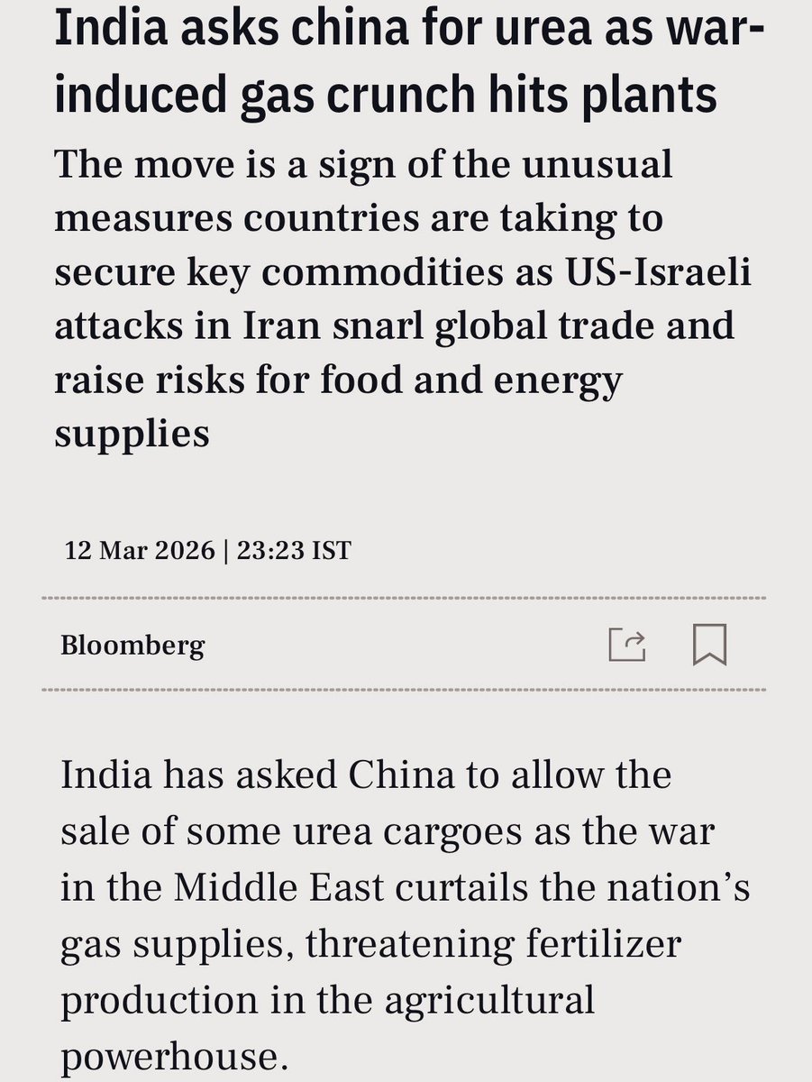 🚨 Get ready for another crisis! Long queues for urea may soon become the new reality.

If farmers don’t get fertilizer on time, food production will suffer and that means higher prices in our kitchens.

And if China stops supplying urea, the situation could become unimaginable.