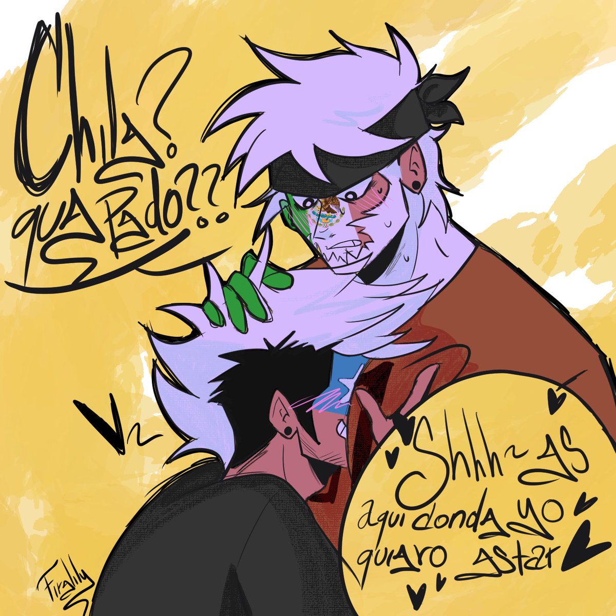 Pa' la colección mexchi 
#countryhumans #countryhumansmexico #mexchi #chimex #mexicoxchile #countryhumanschile #countryhumansmexicoxchile