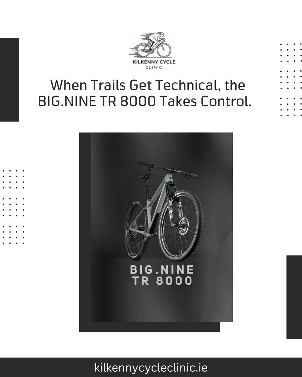 ClinicKilkenny's tweet image. If you want the speed of a hardtail with the confidence to handle real trails, the BIG.

NINE TR 8000 delivers exactly that 🚵♂️⚡

#mtb #mountainbike #hardtail #trailriding #cycling #bikelife #offroad #cyclinglife #mountainbiking #shredthetrail

🌐 kilkennycycleclinic.ie