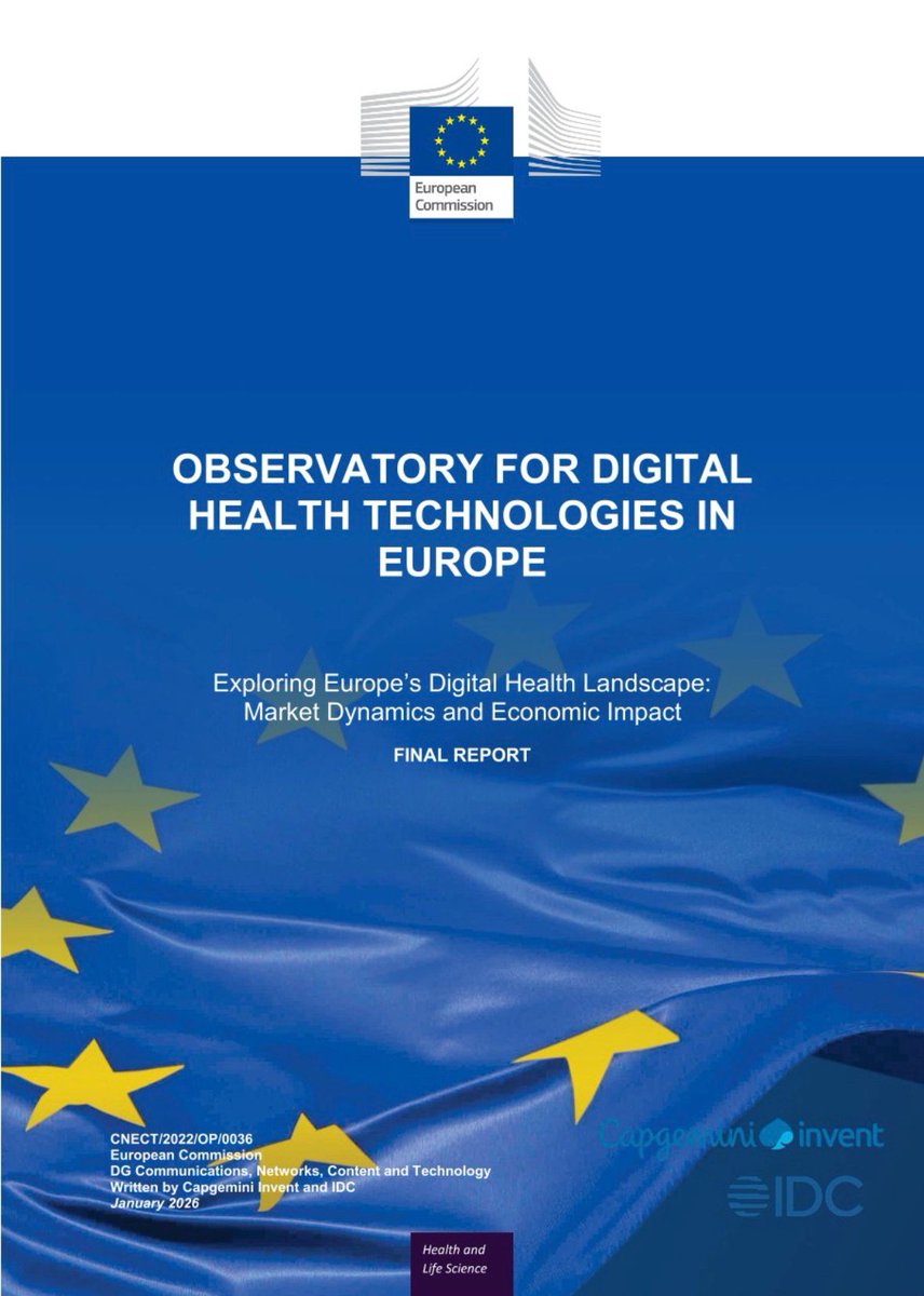 drtaneronay's tweet photo. Avrupa Komisyonu’nun “Digital Health Technologies in Europe” raporunu gözden geçirdim.

Oldukça ilginç içgörüler var.

Dijital sağlık artık teknoloji değil, sağlık sistemlerini yeniden tasarlama meselesi.

#DigitalHealth #HealthTech #Simbians https://t.co/nfWUQcbNyg