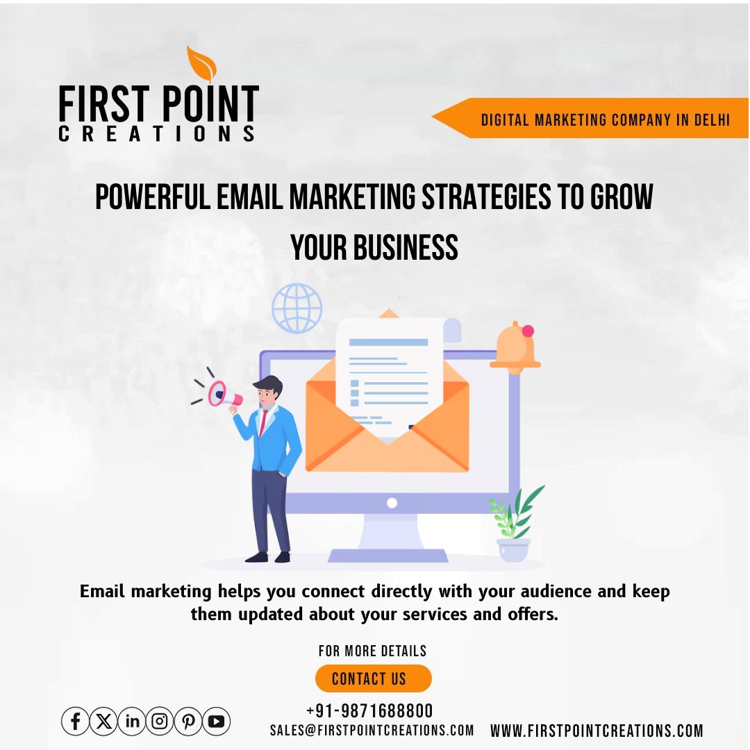 FirstCreat58663's tweet photo. Email marketing is one of the most powerful ways to connect with your audience and grow your business. A well-planned email strategy helps you share updates, promote services, and build long-term relationships with customers. https://t.co/0ZTwXUK1BG