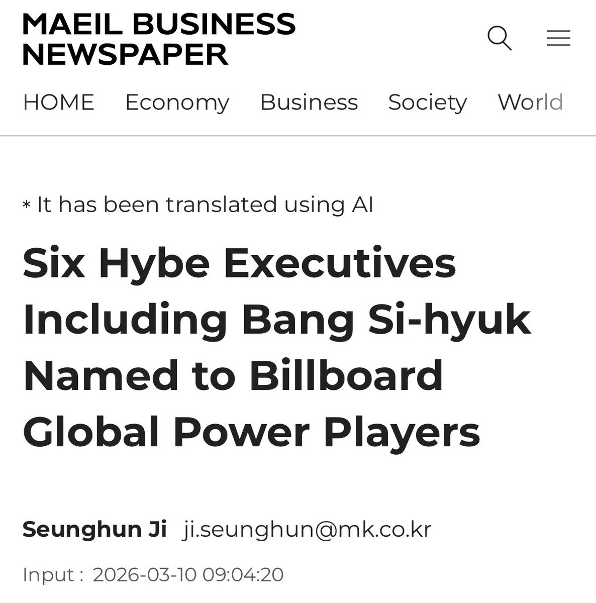 soyamoyas's tweet photo. HYBE 6 EXECUTIVES NAMES BILLBOARD GLOBAL POWER PLAYER 

Bang Si Hyuk, Lee Jae Sang (CEO), Kim Tae Ho (COO), Oh Yujin (Head of 360), Isaac Lee (CEO, Hybe America), Hyunrock Han (Hybe Japan)

For the record:
- hybe destroyed their top performing girl group who was on track to be top in the industry 
- hybe saw a few groups have controversy from member issues
- hybe was at National Assembly exposed of 18,000 pages of derogatory and defamatory remarks on industry idols 
- hybe was exposed of possibility of sajaegi through album buying in both the National Assembly and court ruling vs min hee Jin 
- hybe recorded record loss in 2025
- bang si hyuk is still currently under investigation for stock manipulation 

Does this make any sense?