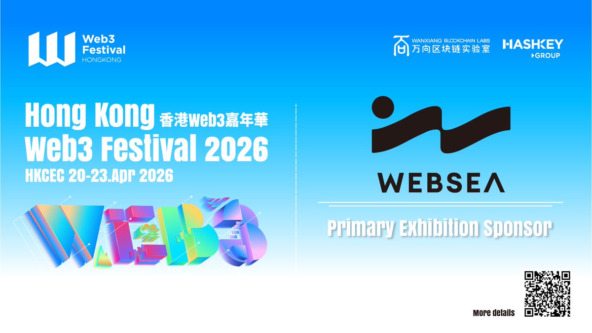 Introducing our Primary Exhibition Sponsor, <a href="/webseaofficial/">Websea.com</a>, at Hong Kong Web3 Festival 2026.

Websea is the Web3 digital asset world for global youth, featuring futures insurance. More: websea.space/en

🗓️20-23, April | HKCEC - 5BCDE 
🎟️Tickets: web3festival.org/hongkong2026/#…