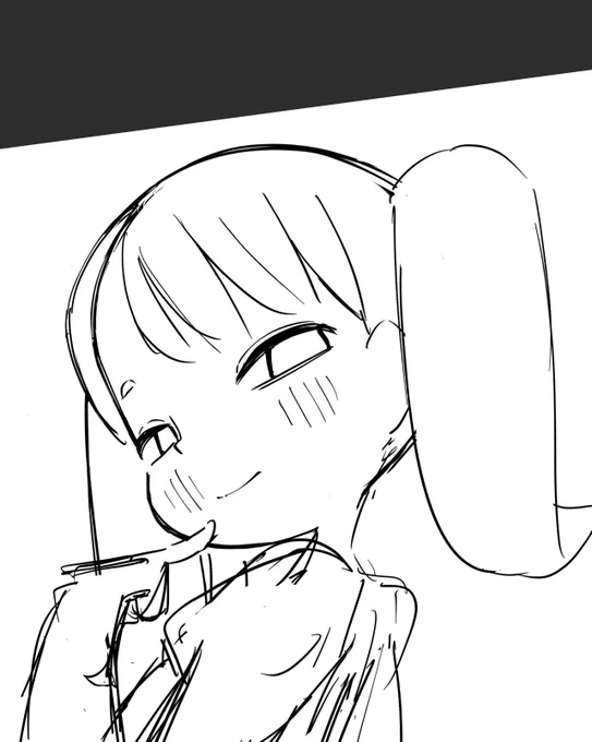 偶然でめちゃかわいい口描けた 