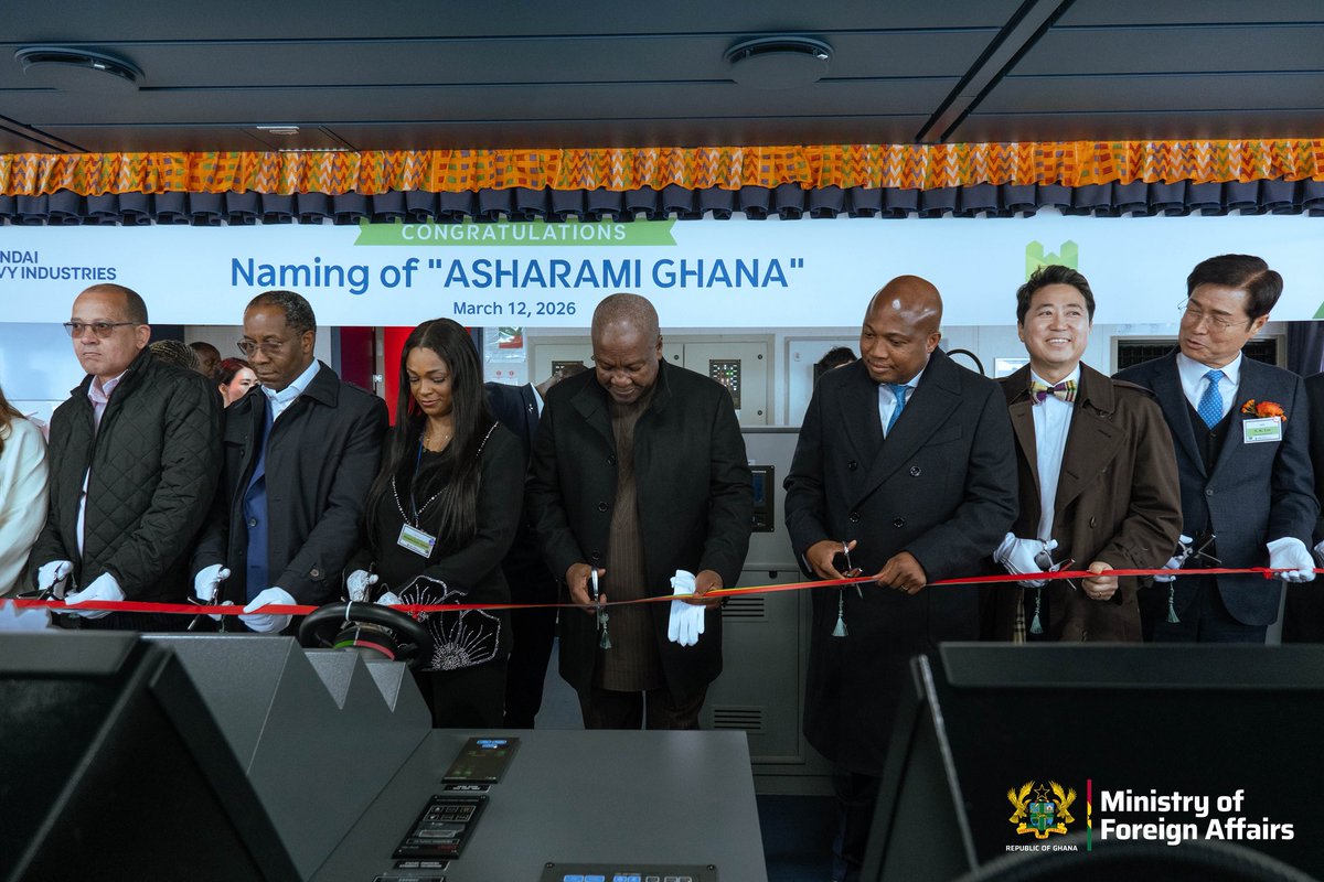 S_OkudzetoAblak's tweet photo. The beauty of Ghana, Nigeria, Korea South-South partnership 🇬🇭 🇳🇬 🇰🇷 

Newly manufactured “Asharami Ghana” sets sail from Korea to Ghana to deliver LPG to our people as we work towards energy security and create thousands of jobs in Ghana. 

Congratulations to the visionary President Mahama and Sahara Energy.