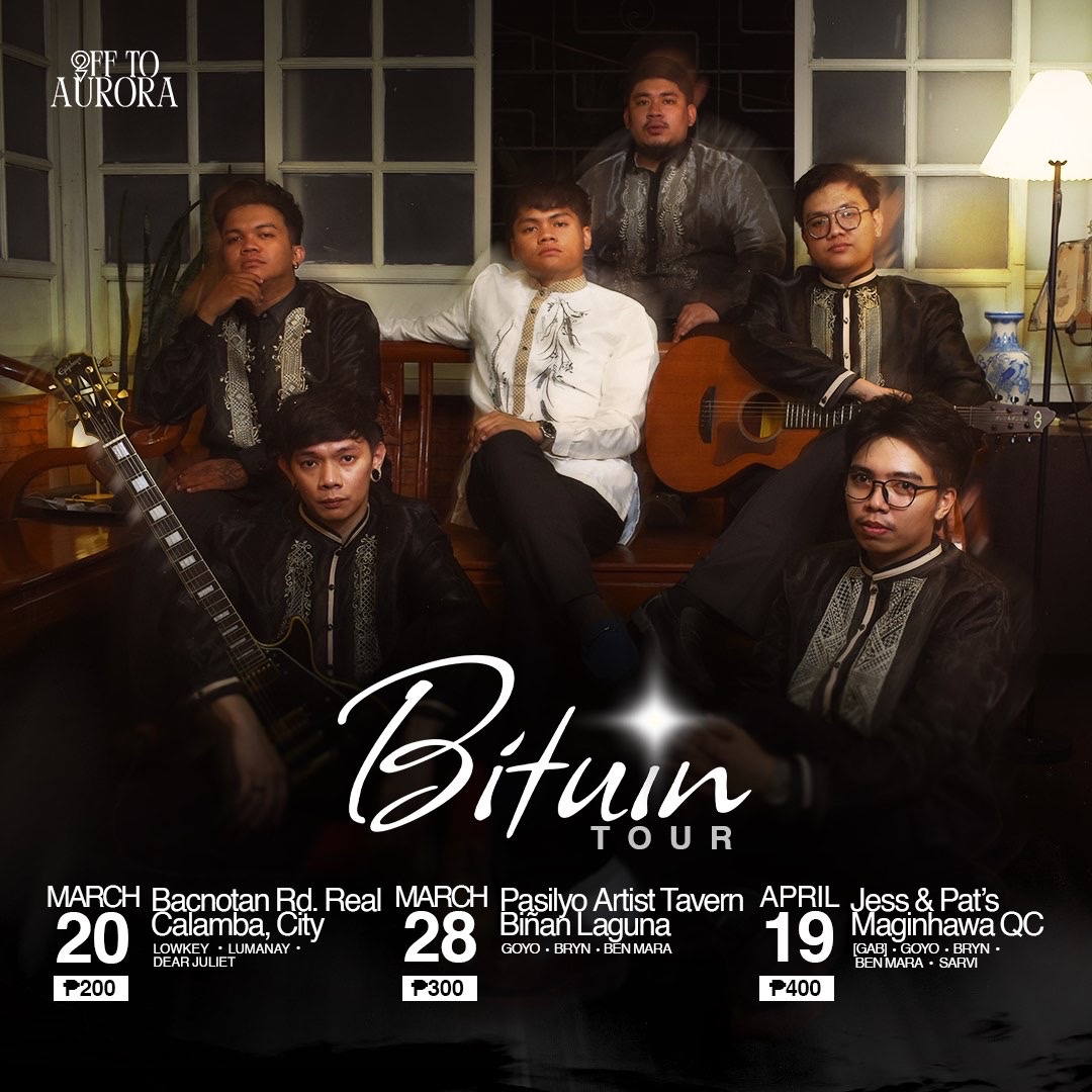 DNAMusicPh's tweet photo. Tara, sabay-sabay nating abutin ang bituin. โญ
Kita-kits sa Bituin Tour ng Off To Aurora.
Pre-Save Bituin by Off To Aurora here:
๐ https://t.co/2oWPzKTDmr
#SampungHakbang #OffToAurora #DNAMusicPH https://t.co/gcKEjTNc4t