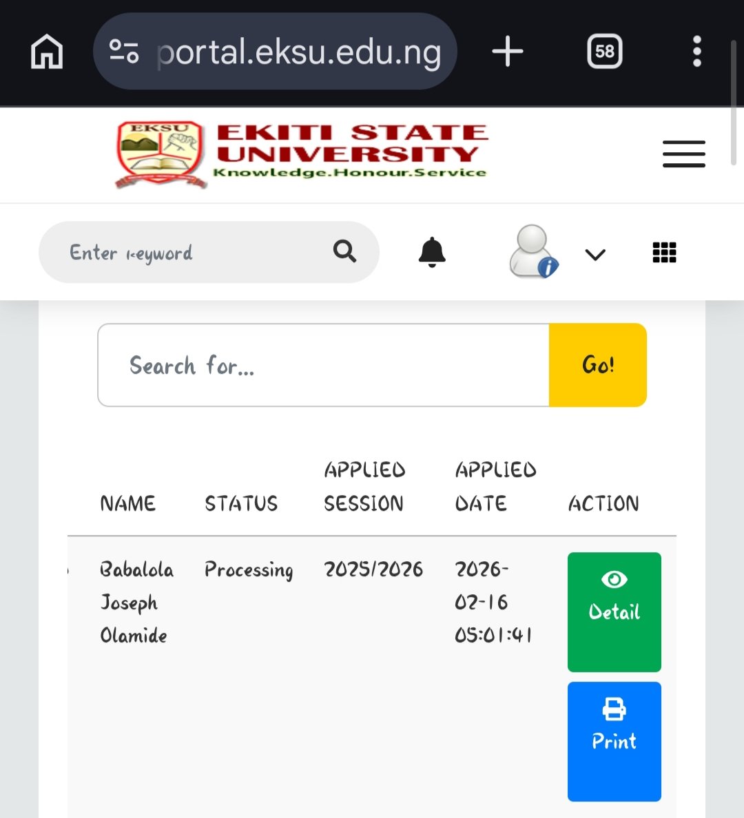 TheBabjossy's tweet photo. @OfficialEKSU I still can't understand why it should take a whole month just to re-issue a transcript, even after paying and uploading the student copy.

Wasn't the transcript portal to make our lives easier? Why must we lose great opportunities because of your negligence? Why? https://t.co/EDSOcvQxCt
