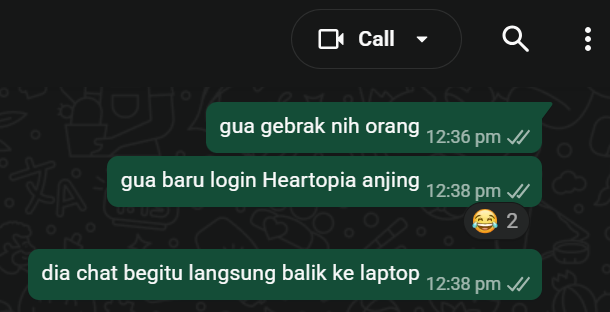 Apalah arti WFH kalo gua gak bisa login Heartopia siang-siang dan di jam istirahat anj