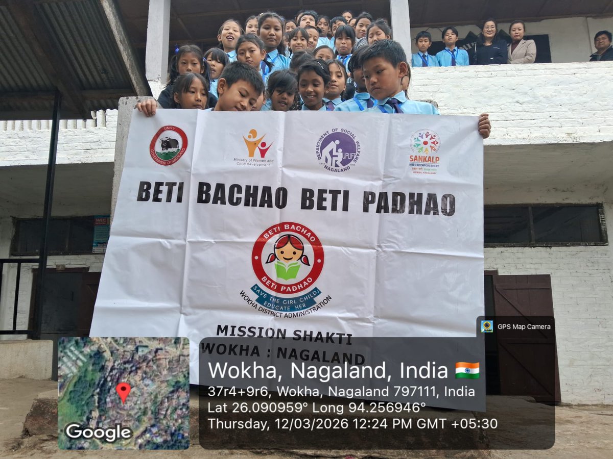 DHEWWOKHA's tweet photo. Pink Health Camp in celebration of District Girl child day in convergence with Mobile school health (RBSK) under health &amp; Family welfare was held on 12th march 2026 at two different schools GMS-B &amp; GPS Orchid ##wokha @MinistryWCD @DC_Wokha https://t.co/Coz015wk0d