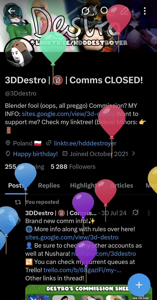 3DDestro | 🔞 | Comms CLOSED! tweet media