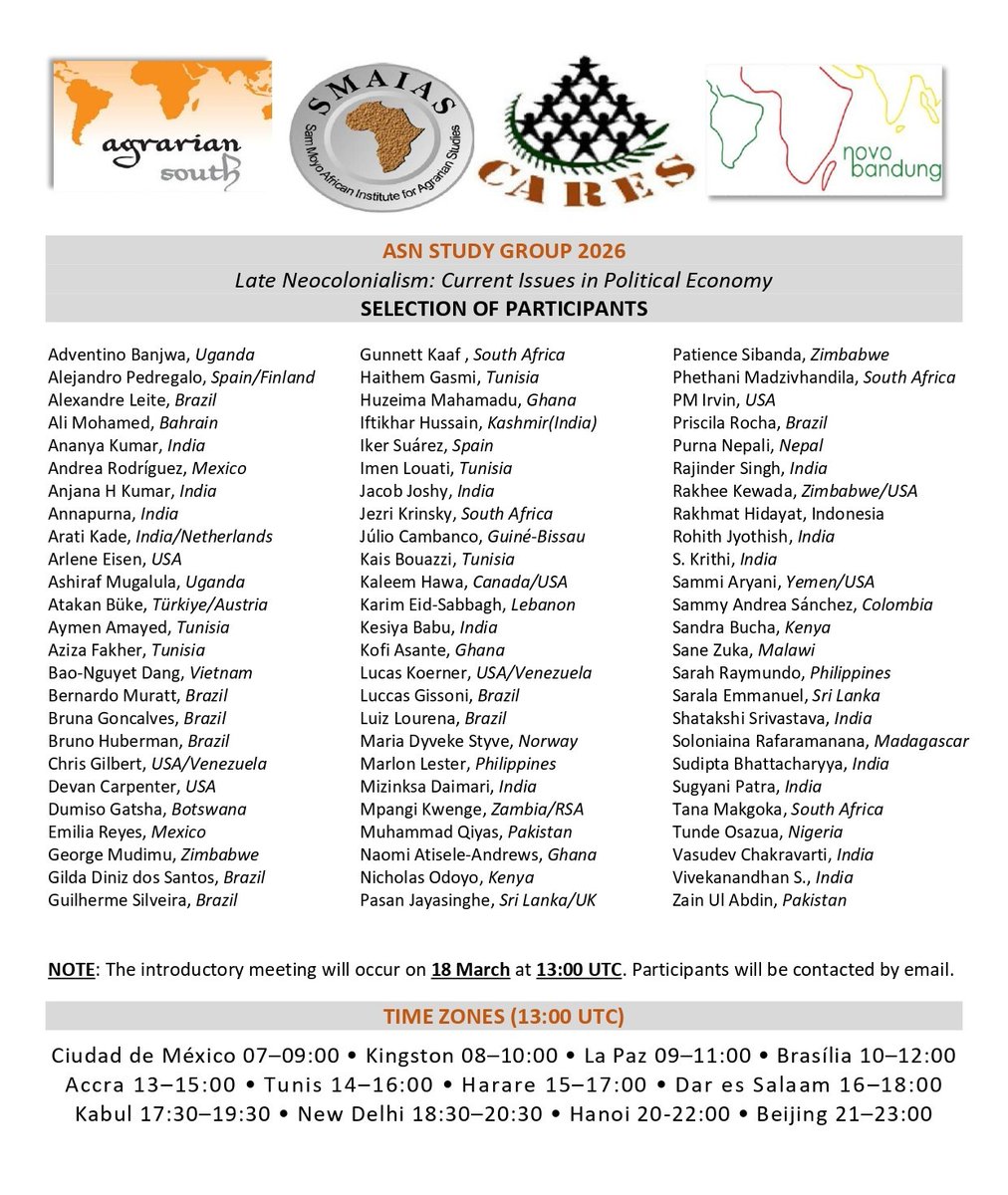 Sam Moyo African Institute for Agrarian Studies tweet media